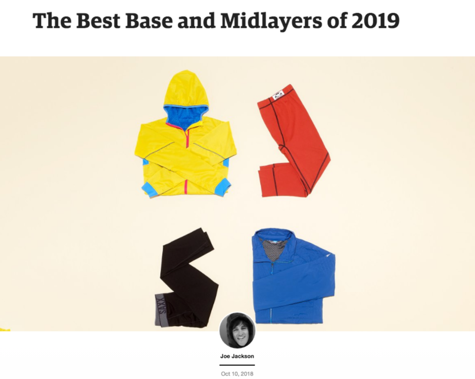 Outside Magazine's Best Base and Midlayers of 2019