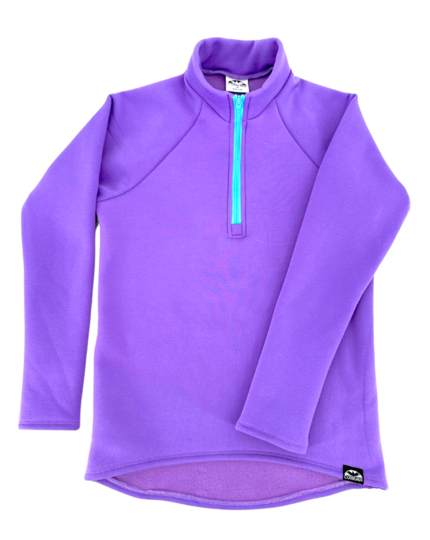 Sporty & Rich 94 Country Club Unisex 1/4 Zip Fleece Jacket Purple QZ881CH