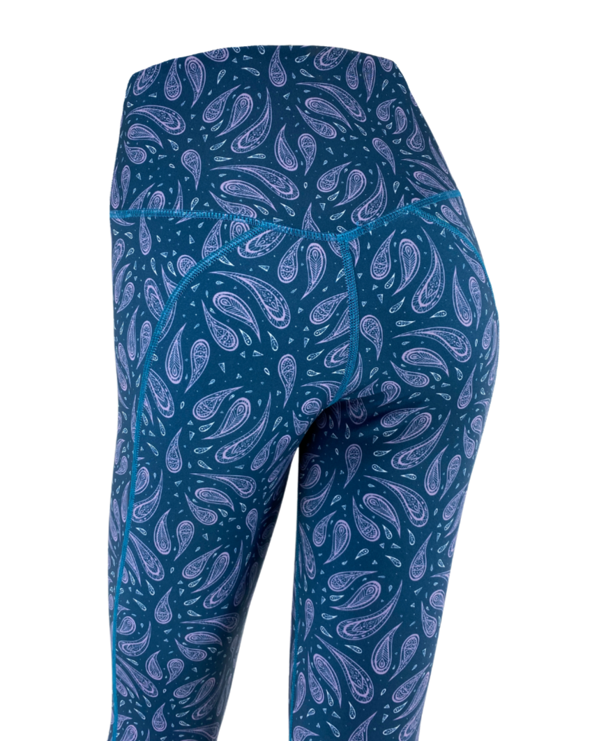 BlissClub Women Coral The Motivator Leggings With Two Deep Side Pockets
